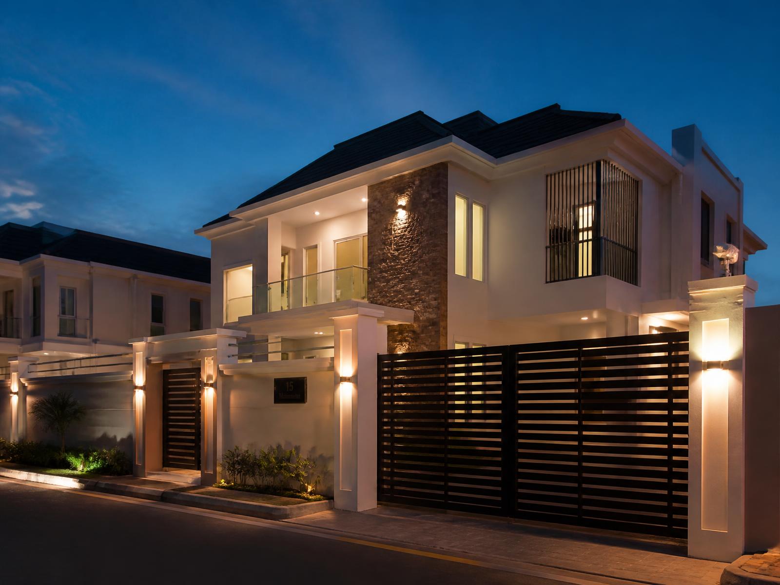 Modern property protected by security systems